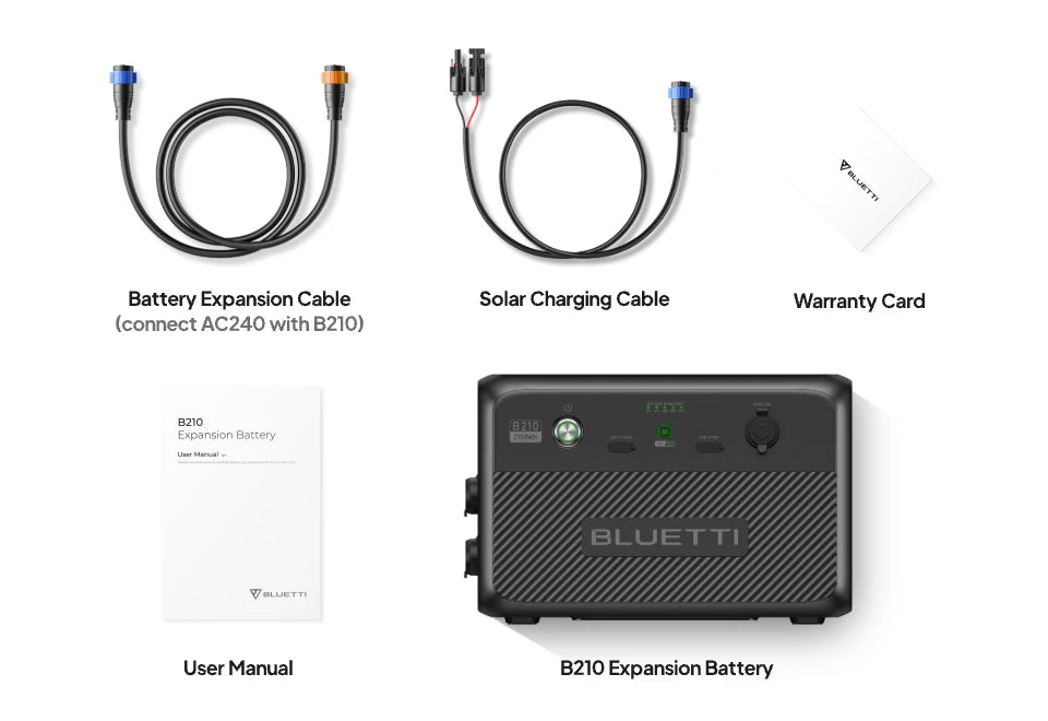 BLUETTI B210 Expansion Battery – 2150Wh LiFePO₄ Power Module for AC200L & AC240