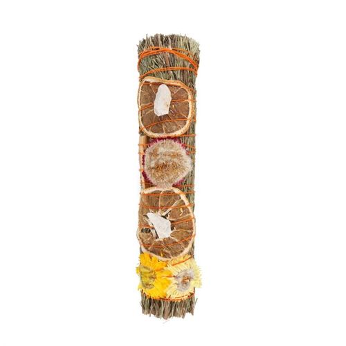 9in Ritual Smudge Wand – Rosemary, Palo Santo & Quartz